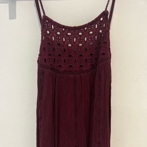 Cape Juby Maroon Tank Top